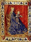 Jean Fouquet Canvas Paintings - The Virgin And Child Enthroned